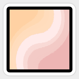 Peach and Rose Swirl Sticker